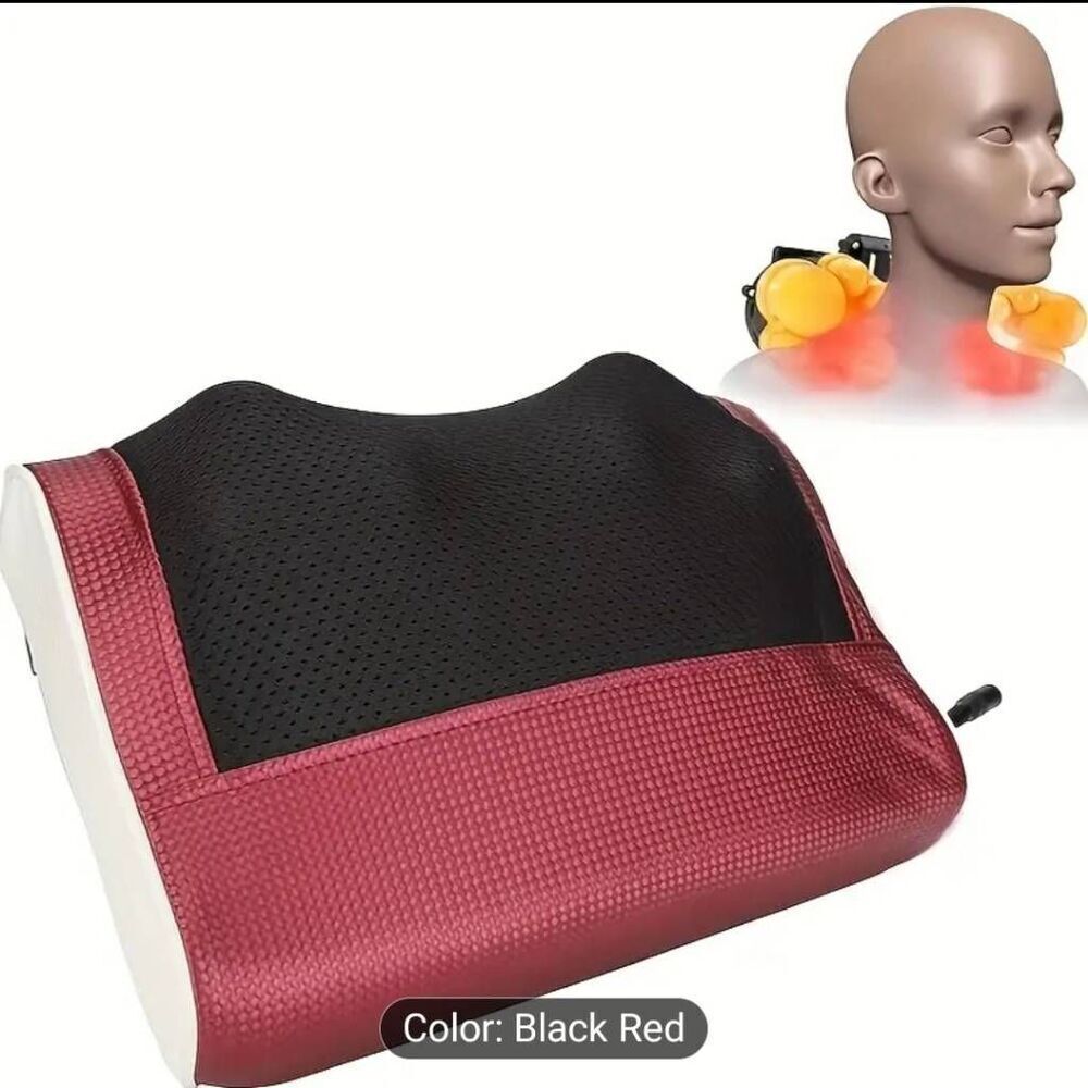 Ergonomic electric massage pillow with heat multifunctional